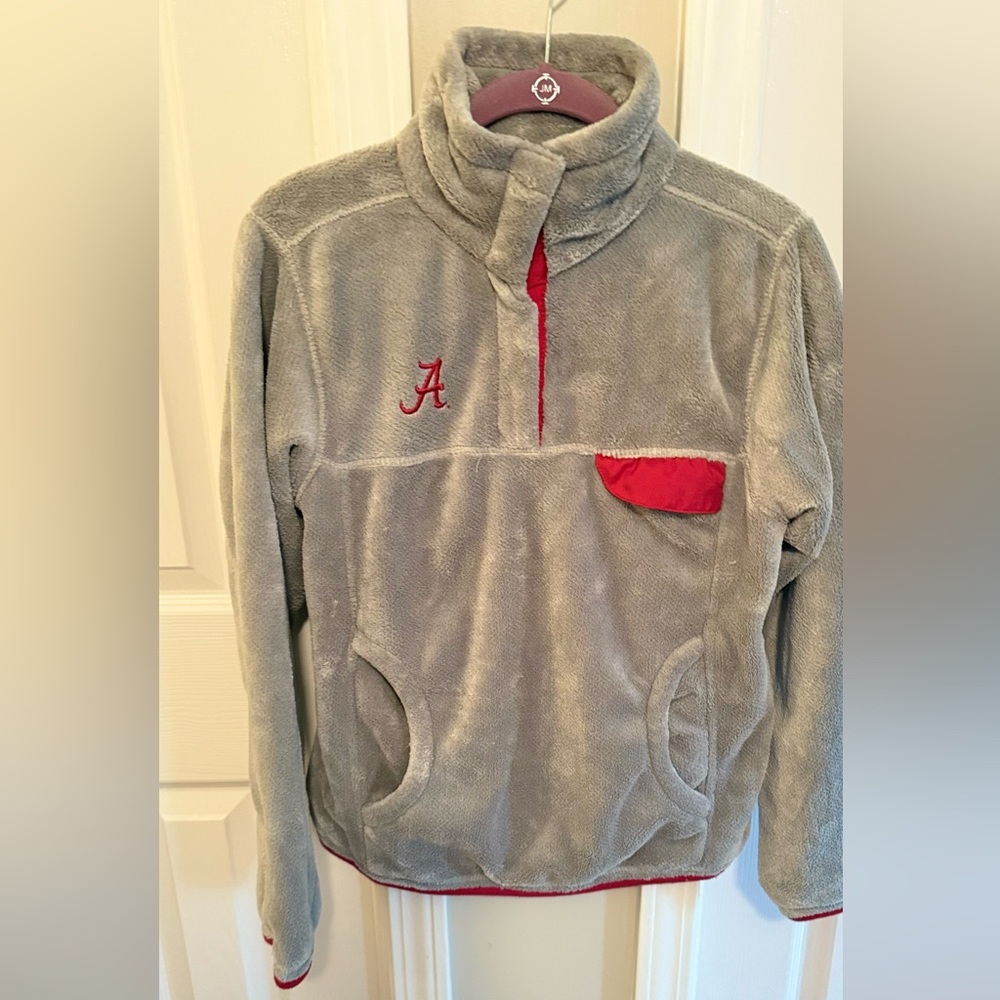 Gray and Red Women’s Alabama Pullover